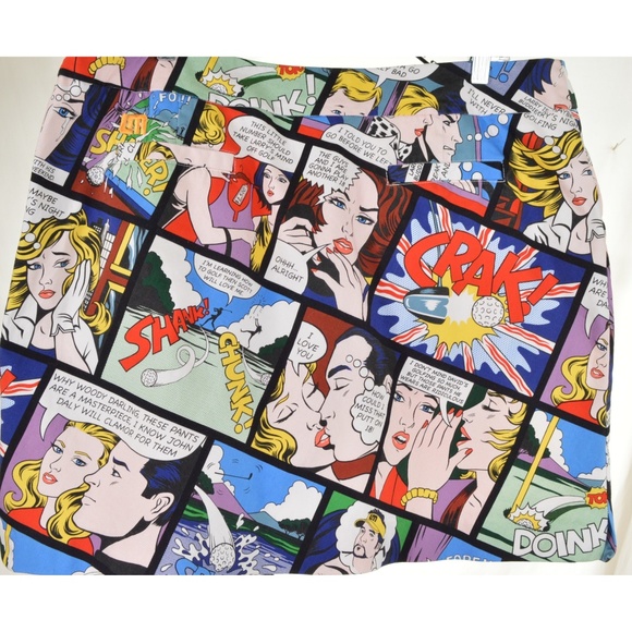Loud Mouth skirt golf skort SZ 16 cartoon comic bo